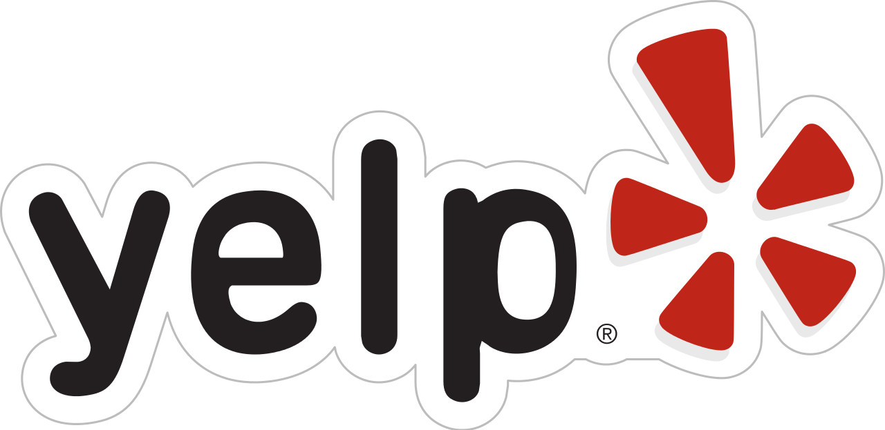 Yelp logo, takes user to yelp page
